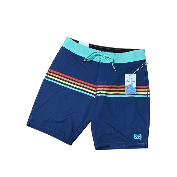 NEW WITH TAGS QUIET STORM stripped Print size 28 with 19" inseam Trunk Our signa - Picture 2 of 5